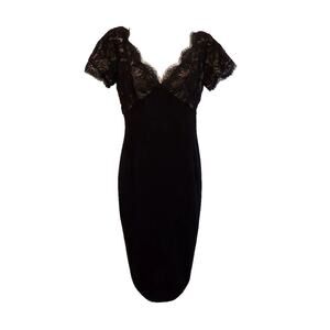 Carmen Marc Valvo cocktail dress lace A line size 10